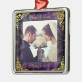 エレガント羽金ゴールド縁ど形見 メタルオーナメント (左)