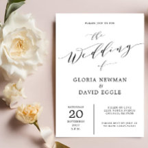 エレガント聖なる書物、 経典書道結婚式招待状