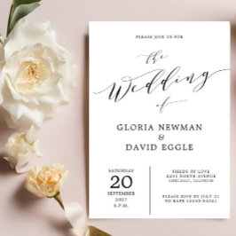 エレガント聖なる書物、 経典書道結婚式招待状 招待状