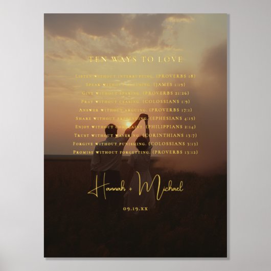 エレガント聖なる書物、 経典 |の結婚写真へようこそ 箔ポスター (正面)