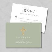 エレガント聖緑の宗教十字洗礼 出欠カード
