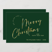 エレガント聖降誕祭のミニマリスト シーズンカード (正面/裏面)