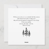 エレガント聖降誕祭のミニマリスト シーズンカード (裏面)