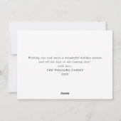 エレガント聖降誕祭のミニマリスト シーズンカード (裏面)