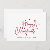 エレガント聖降誕祭のミニマリスト シーズンカード (正面/裏面)