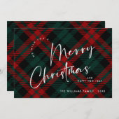 エレガント聖降誕祭のミニマリスト シーズンカード (正面/裏面)