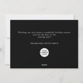 エレガント聖降誕祭のミニマリスト シーズンカード (裏面)