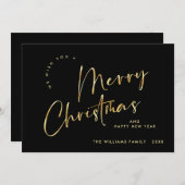 エレガント聖降誕祭のミニマリスト シーズンカード (正面/裏面)