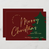 エレガント聖降誕祭のミニマリスト シーズンカード (正面/裏面)