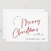 エレガント聖降誕祭のミニマリスト シーズンカード (正面/裏面)