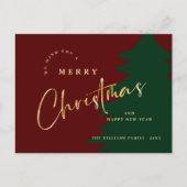 エレガント聖降誕祭のミニマリスト シーズンポストカード (正面)