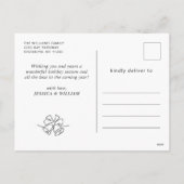 エレガント聖降誕祭のミニマリスト シーズンポストカード (裏面)