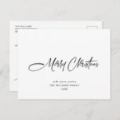 エレガント聖降誕祭のミニマリスト シーズンポストカード (正面/裏面)