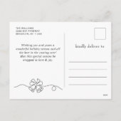 エレガント聖降誕祭のミニマリスト シーズンポストカード (裏面)