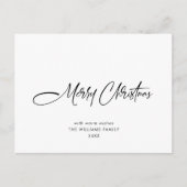 エレガント聖降誕祭のミニマリスト シーズンポストカード (正面)