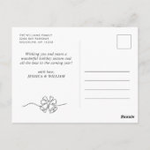 エレガント聖降誕祭のミニマリスト ポストカード (裏面)