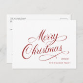 エレガント聖降誕祭のミニマリスト ポストカード (正面/裏面)