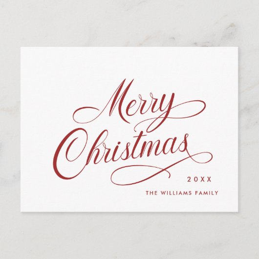 エレガント聖降誕祭のミニマリスト ポストカード (正面)