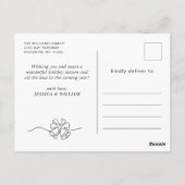 エレガント聖降誕祭のミニマリスト ポストカード (裏面)