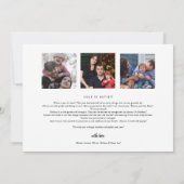 エレガント聖降誕祭のメリークリスマス 招待状 (裏面)