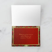 エレガント聖降誕祭の挨拶伝統的クリスマス シーズンカード (内部)