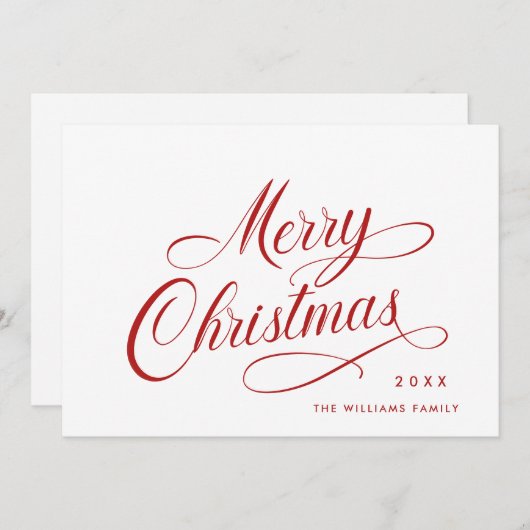 エレガント聖降誕祭の挨拶 シーズンカード (正面/裏面)