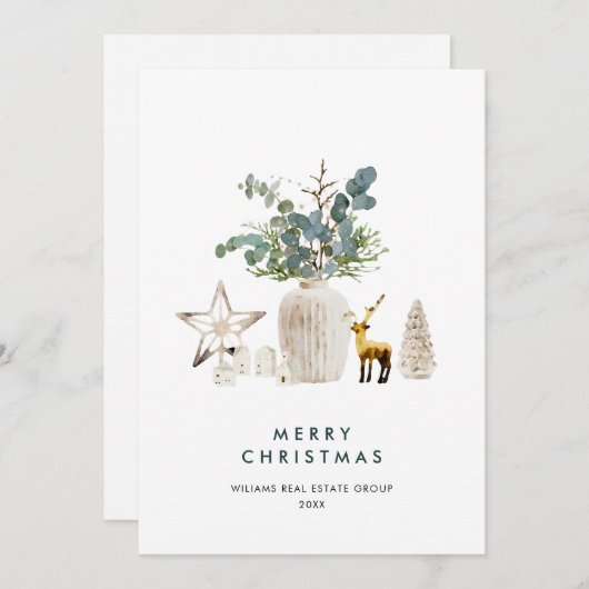エレガント聖降誕祭の構成企業の挨拶 シーズンカード (正面/裏面)
