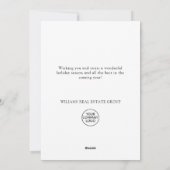 エレガント聖降誕祭の構成企業の挨拶 シーズンカード (裏面)