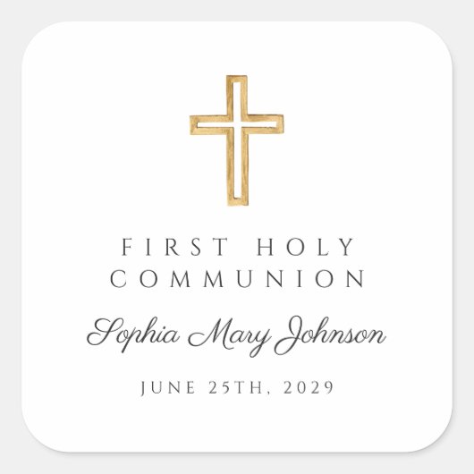 エレガント聖餐式を渡る スクエアシール (正面)