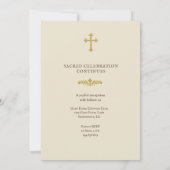 エレガント聖餐式金ゴールド 招待状 (裏面)