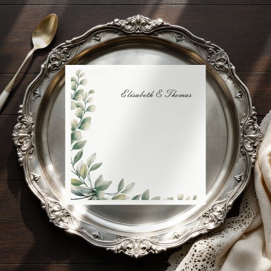 エレガント背ユ離れーカリ結婚の スタンダードカクテルナプキン