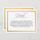 エレガント脚本の結婚詳細 ポストカード (正面/裏面)