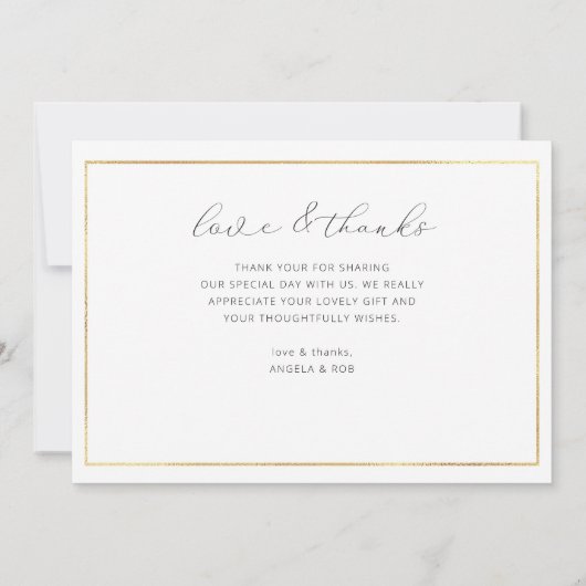 エレガント脚本マルセイユ結婚ルの サンキューカード (裏面)