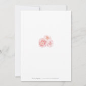 エレガント脚本金ゴールド赤面フローラキンセアニェラ 招待状 (裏面)