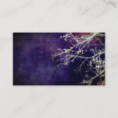 エレガント自然アート濃紫色の水彩デザイン 名刺 (裏面)