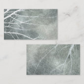 エレガント自然アート白灰色の木の枝 名刺 (正面/裏面)