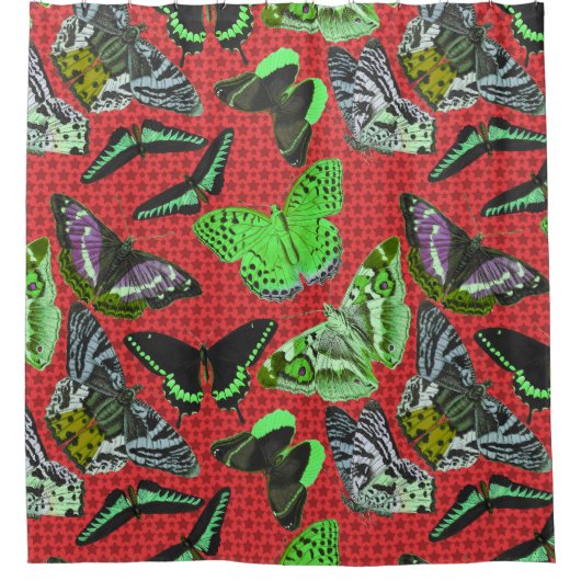 エレガント自然インスパイアヴィンテージ シャワーカーテン (正面)