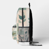 エレガント自然パッチワーク プリントバックパック (右)
