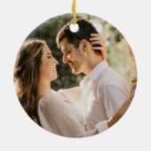 エレガント自然パーソナライズされた名 セラミックオーナメント (裏面)