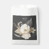 エレガント自然フローラシックなダークグレイ結婚ズ フェイバーバッグ (正面)