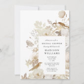エレガント自然フローラシックブライダルシャワー 招待状 (正面)