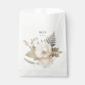 エレガント自然フローラシック結婚ホワイト フェイバーバッグ (正面)