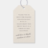 エレガント自然フローラシッ結婚ク ギフトタグ (裏面)