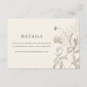 エレガント自然フローラ結婚詳細 エンクロージャーカード (正面)