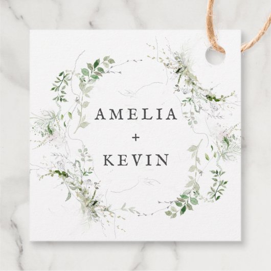 エレガント自然名パーソナライズされた付 フェイバータグ (裏面)