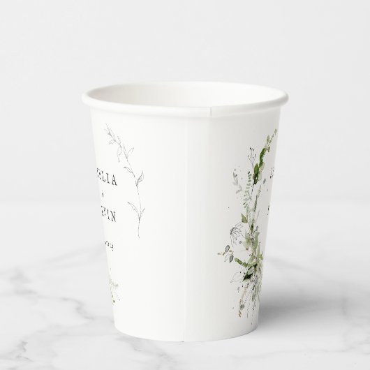 エレガント自然名パーソナライズされた付 紙コップ (右)