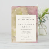 エレガント自然抽象芸術水色ブライダルシャワー 招待状 (スタンド正面)