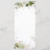 エレガント自然水の色のメ結婚ニュー メニュー (裏面)