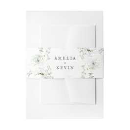 エレガント自然水の色結婚名 招待状ベリーバンド