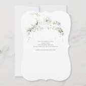 エレガント自然緑の水色 招待状 (裏面)